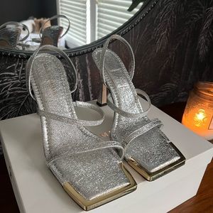 Good American metallic heels